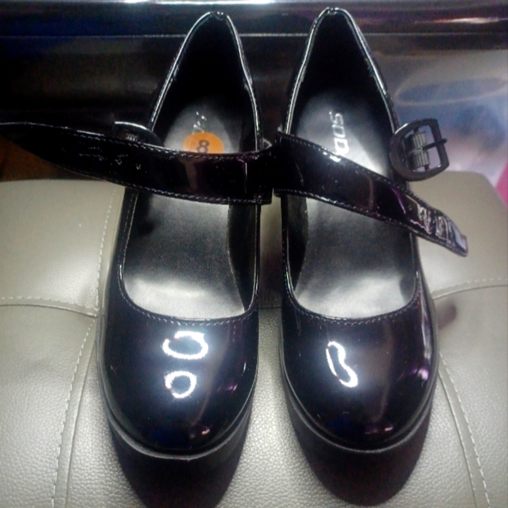 Soda Mary Jane Chunky Heels